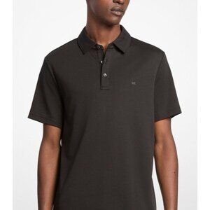 Michael Kors Cotton Polo Black Size Small Embroidered MK Soft Touch